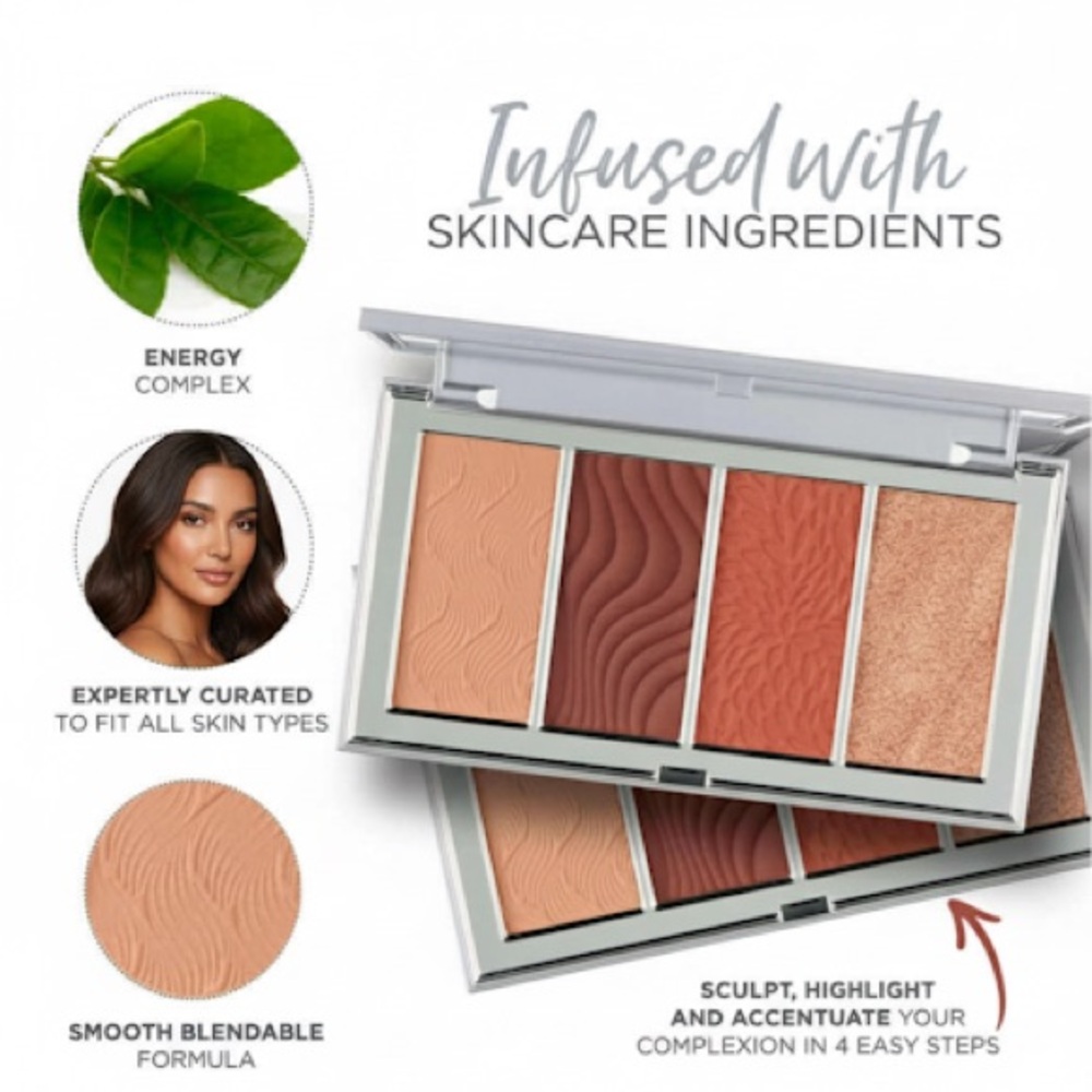 PUR 4-In-1 Skin-Perfecting Powders Face Palette & 3-Piece w e Kit Bundle - Picture 3 of 11